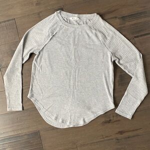 Grey waffle knit long sleeve